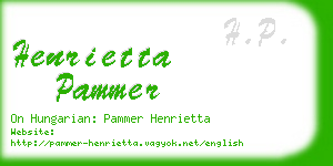 henrietta pammer business card